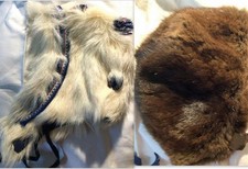 2  alte Pelzmützen-Echtpelz