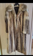 Echt Pelz Mantel Damen, Braun