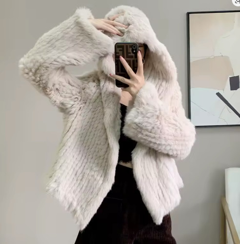 Echtfelljacke kaninchen - echtfelljacke,