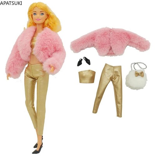 Rosa kunstpelz kleidung set - kleidung,