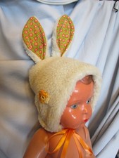 OSTERHASE Mütze natur Webpelz