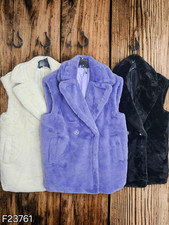 Damen Winter Weste Kunst Pelz