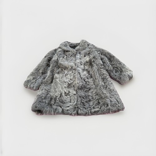 Vintage echtpelzmantel grau - vintage,