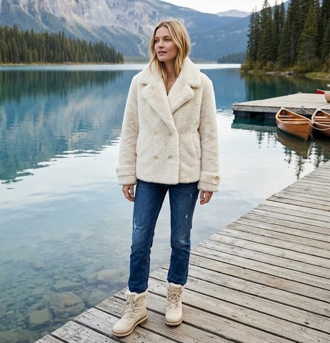 Neu fake fur - fur, pelzjacke