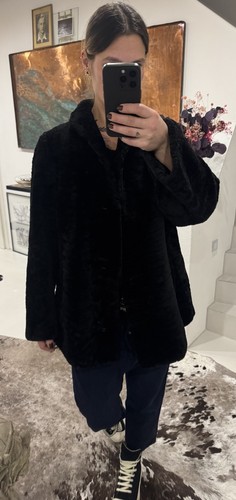 Lammfelljacke pelz fur schwarz - lammfelljacke,