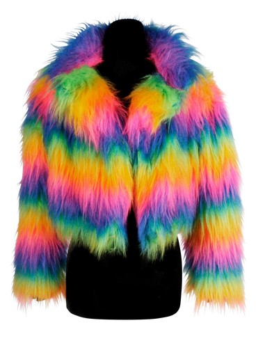 Pelzjacke aus kunstfell - aus,